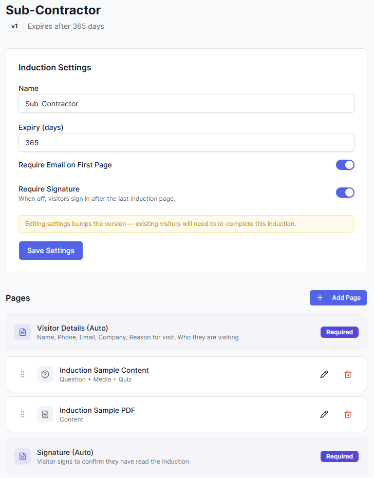 SubbieSign | Visitor sign-in, inductions and host alerts